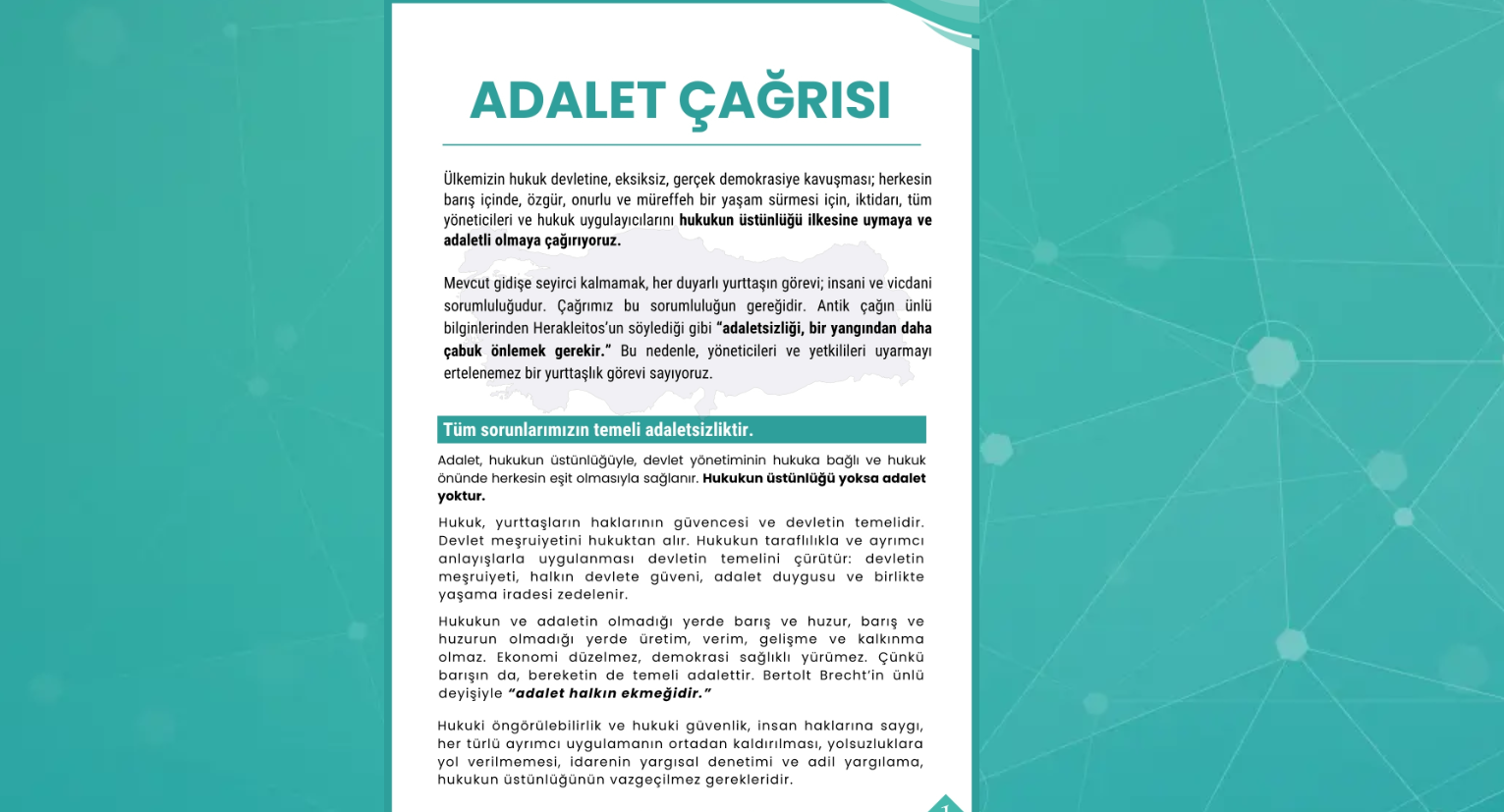 Demokrasi Platformu: ADALET ÇAĞRISI